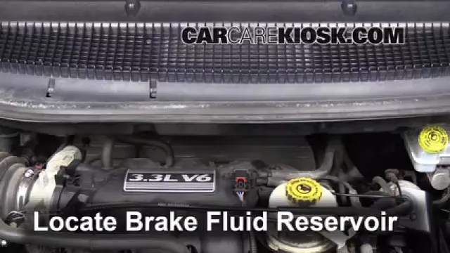 2003 Dodge Caravan SE 3.3L V6 FlexFuel Liquide de frein Ajouter du liquide